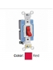 Leviton 1201-2R - 15 Amp - 120/277 Volt - Toggle Single-Pole AC Quiet Switch - RED